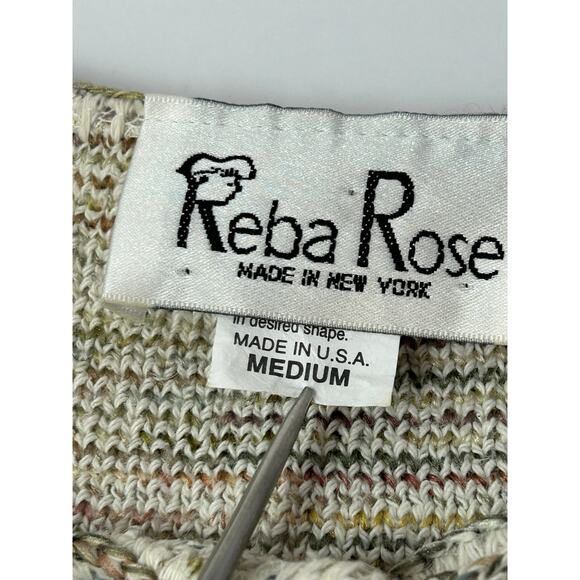 VTG Reba Rose Sweater Cardigan Women Med Cottage Core Minimalist Quiet Luxury - Picture 6 of 14